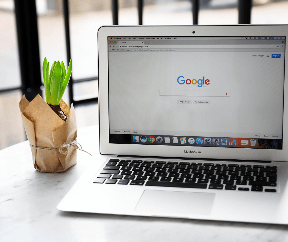 SEO (1) Macbook With Google Pulled up